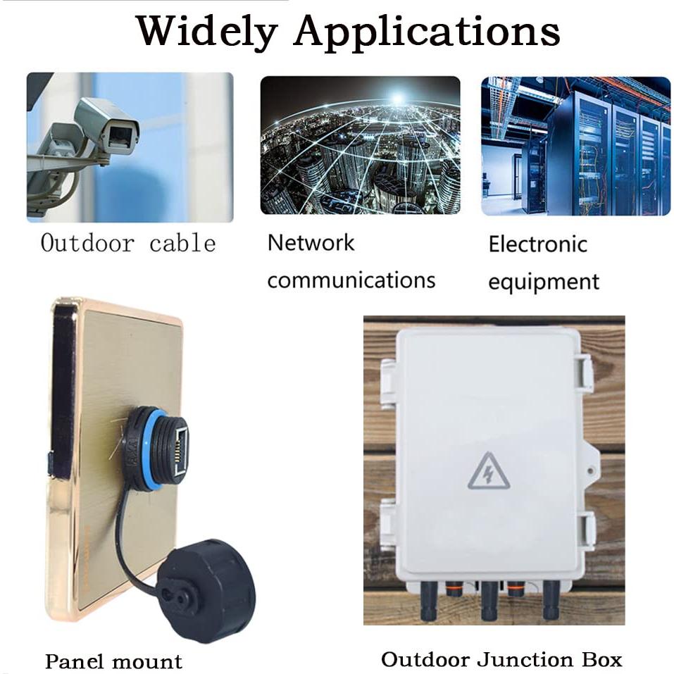 10 Conectores RJ45 a Prueba de Agua IP68 ANMBEST CAT5/6