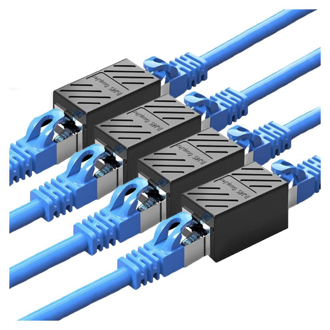 Acoplador Ethernet RJ45 Aoiutrn Paquete de 4 Hembra a Hembra