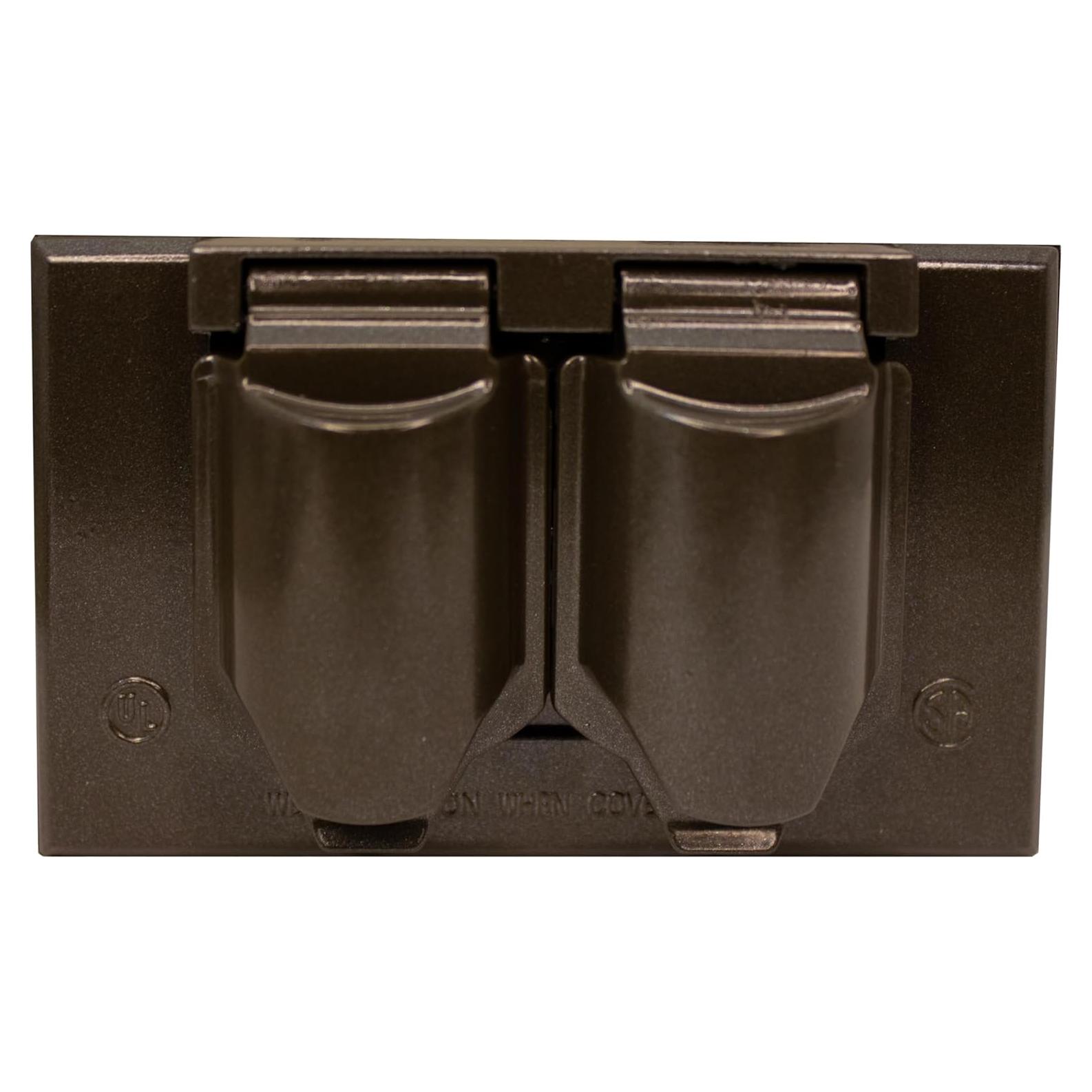 Cubierta Dúplex Horizontal Sigma Electric 14245BR Bronce a Prueba de Climas