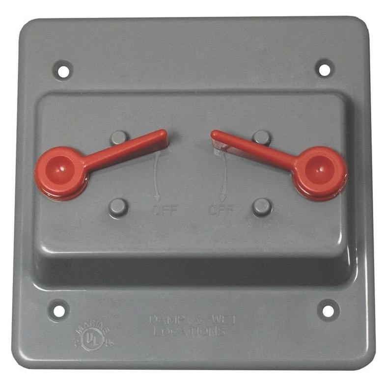 Cubierta de Interruptor a Prueba de Climas Sealproof 2-Gang Gris