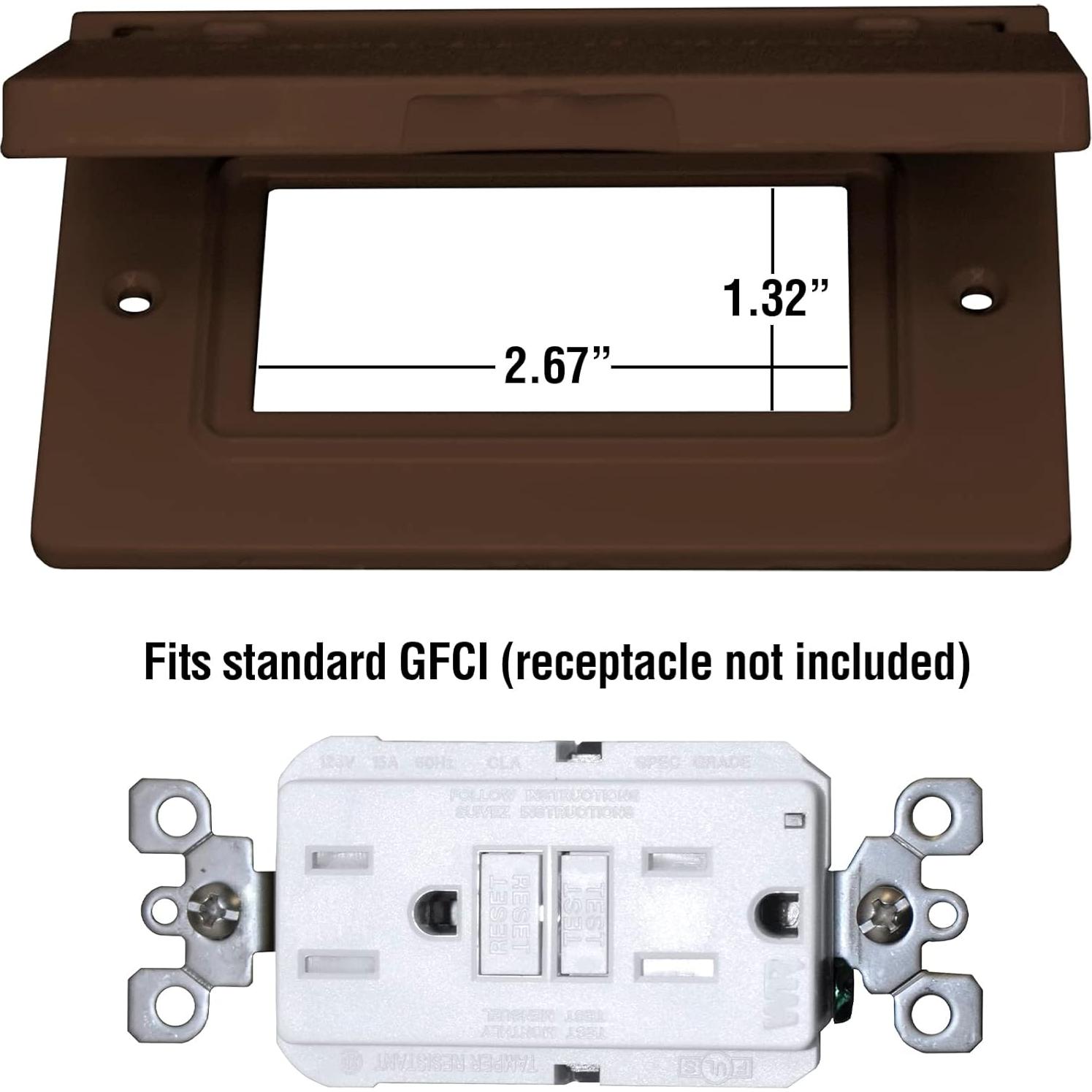 Cubierta GFCI Horizontal Sigma Electric 14249BR a Prueba de Climas