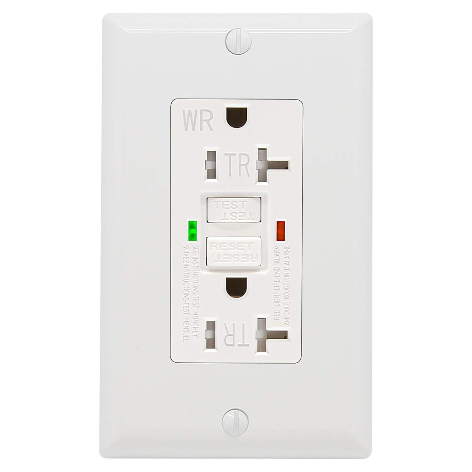 Salida GFCI 20 Amperios ANKO con Placas Decorativas y LED