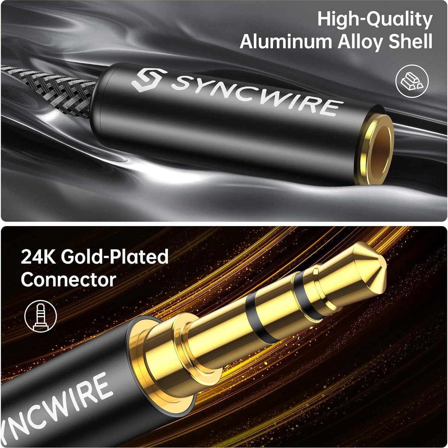 Divisor de Auriculares Syncwire 3.5mm Macho a 2 Hembra Audio Estéreo