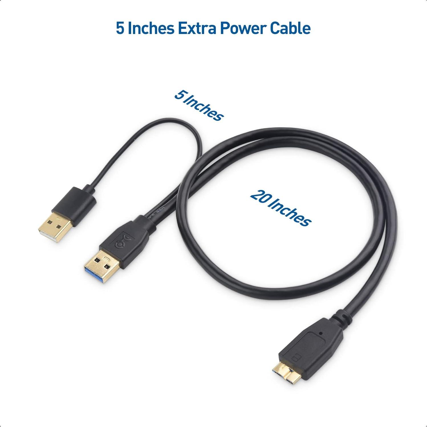 Cable USB 3.0 Y Cable Matters 20 cm Micro-B a USB-A
