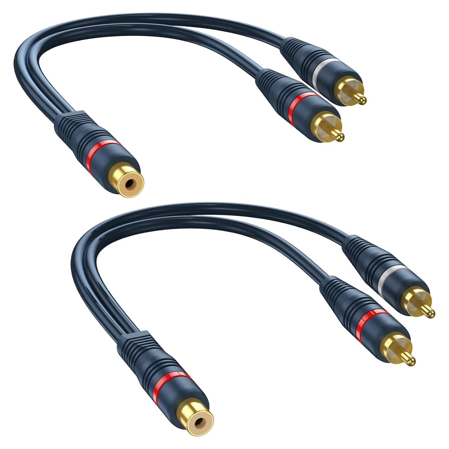 Divisor RCA 1 Hembra a 2 Machos DteeDck - Audio Estéreo