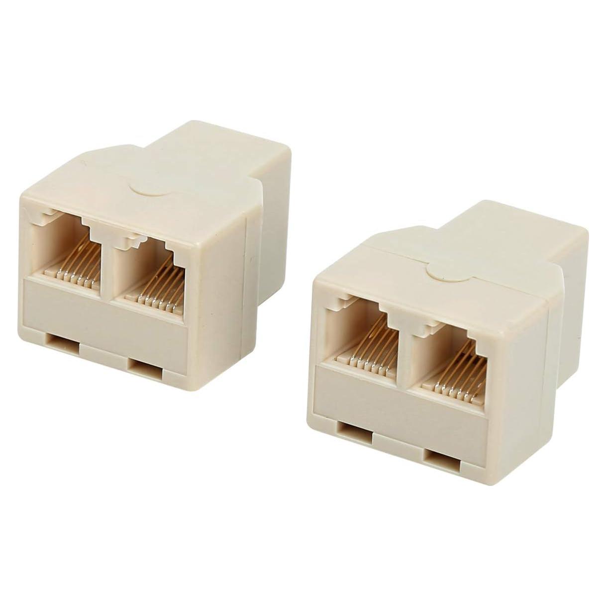 Divisor de línea telefónica Uvital RJ12 6P6C 2 paquetes