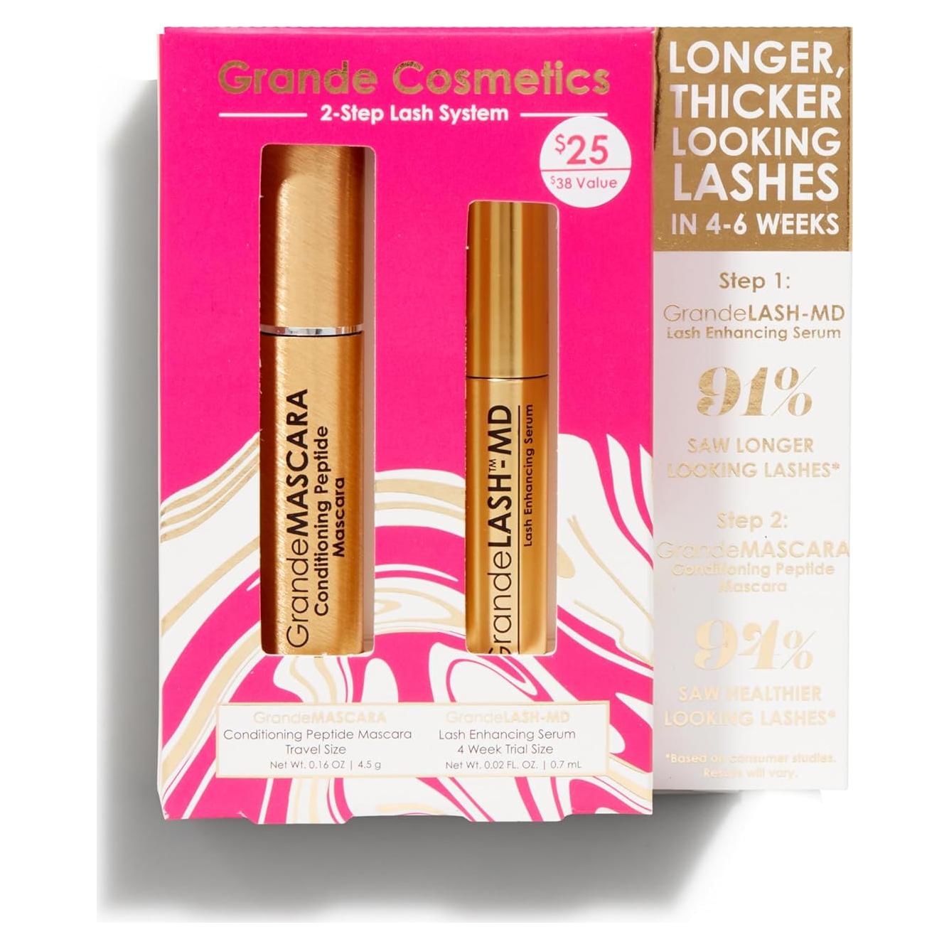 Set 2 Pasos para Pestañas Grande Cosmetics 11.43 cm