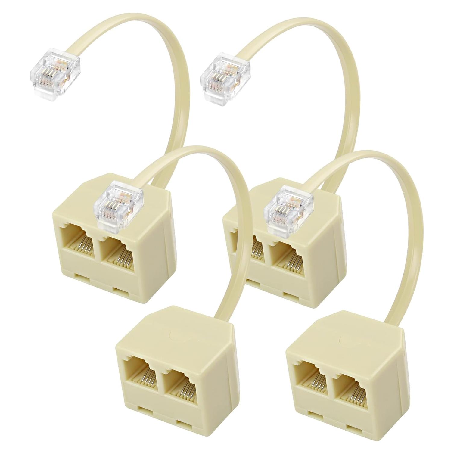 Divisor de Línea Telefónica RJ11 MEIRIYFA 1 a 2 Hembra 15 cm