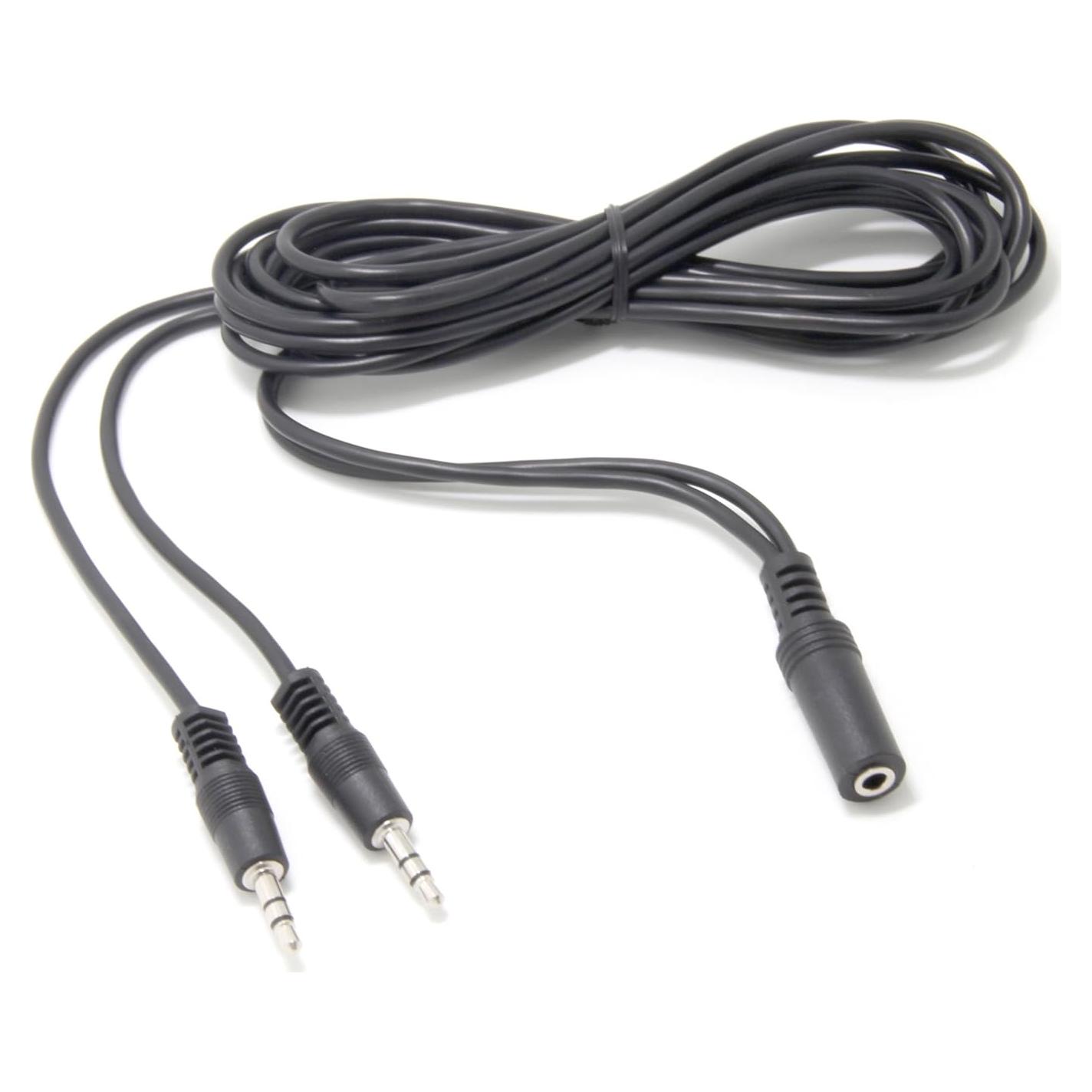 Cable de Audio Y-Splitter Ancable 3.5mm Estéreo 2M