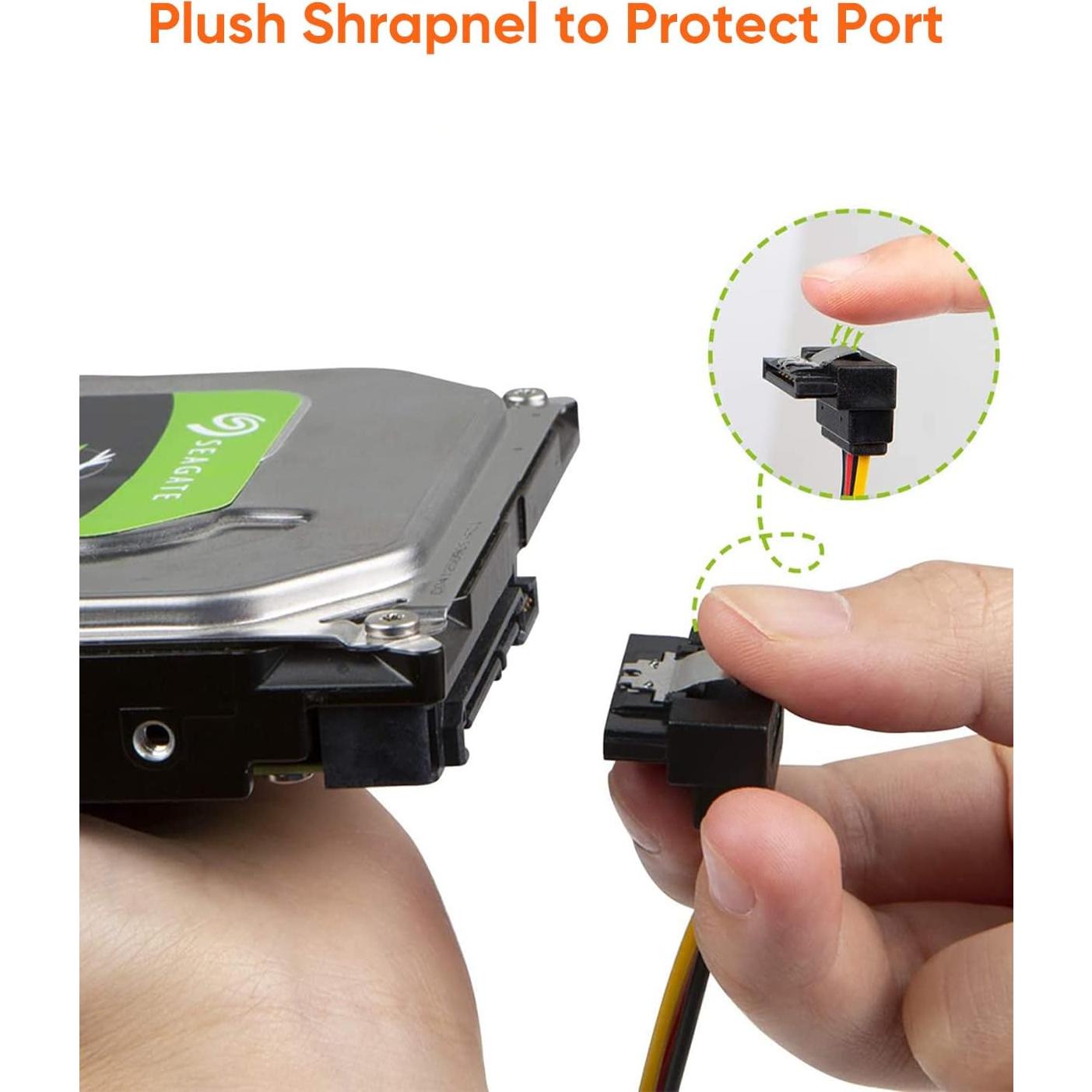 Cable de Alimentación SATA 15 Pin Macho a 2xHembra 15 cm - CableCreation