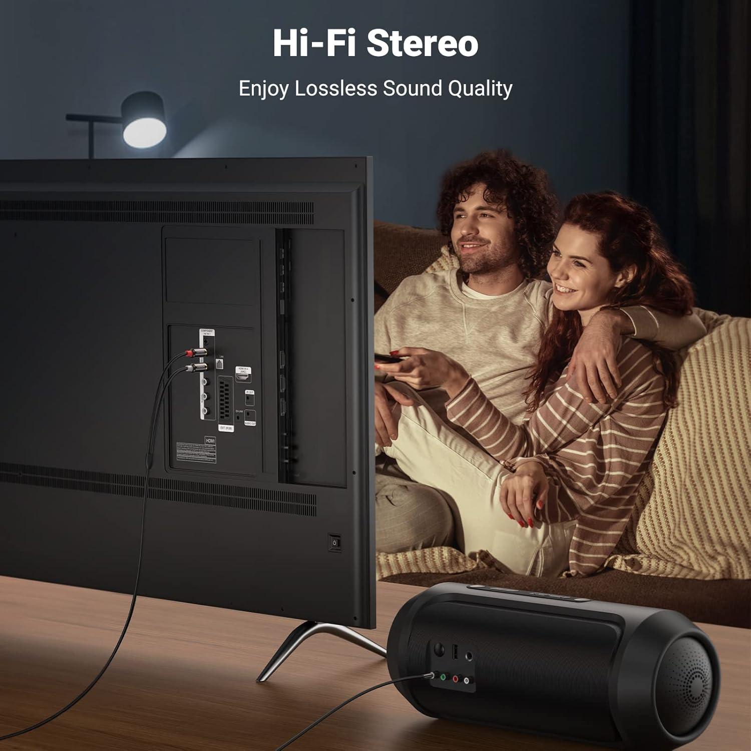 UGREEN Cable de Audio 3.5mm a 2RCA 2 Metros HiFi