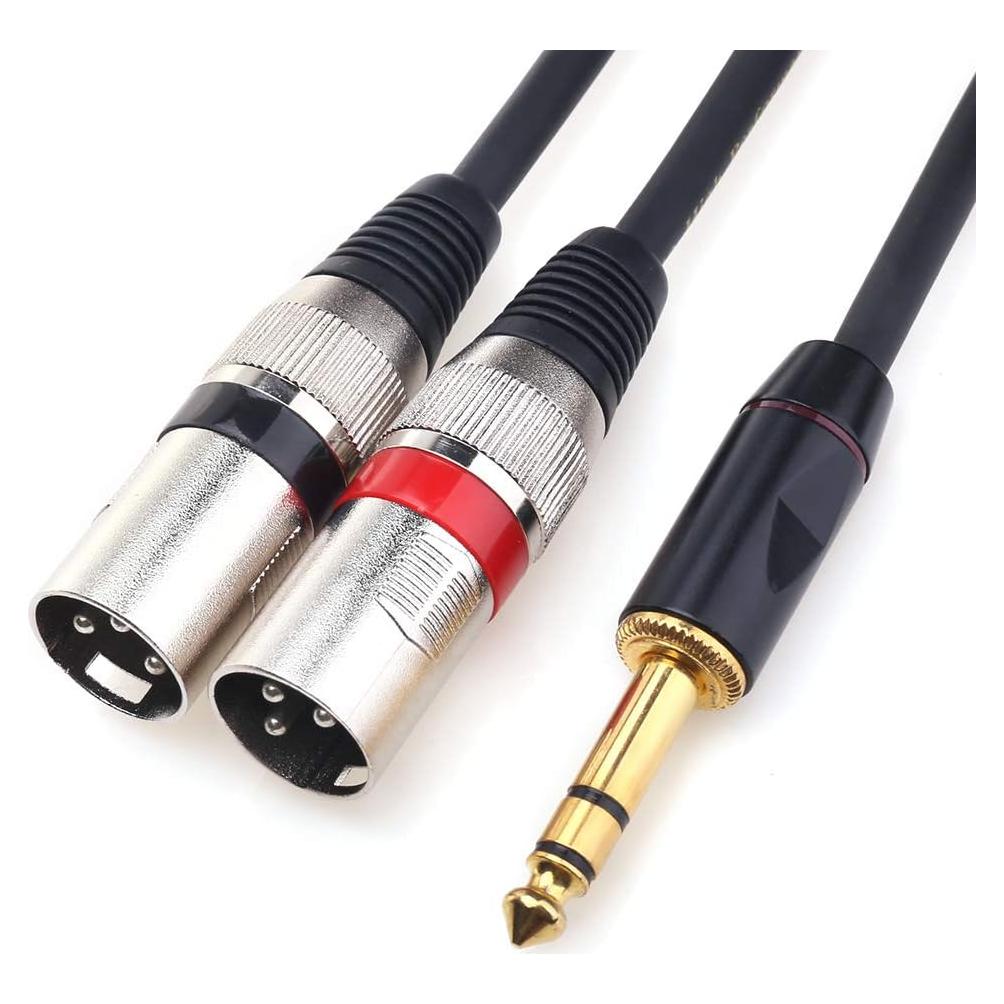 Cable Divisor Estéreo 6.35mm a Doble XLR Macho Disino 3m