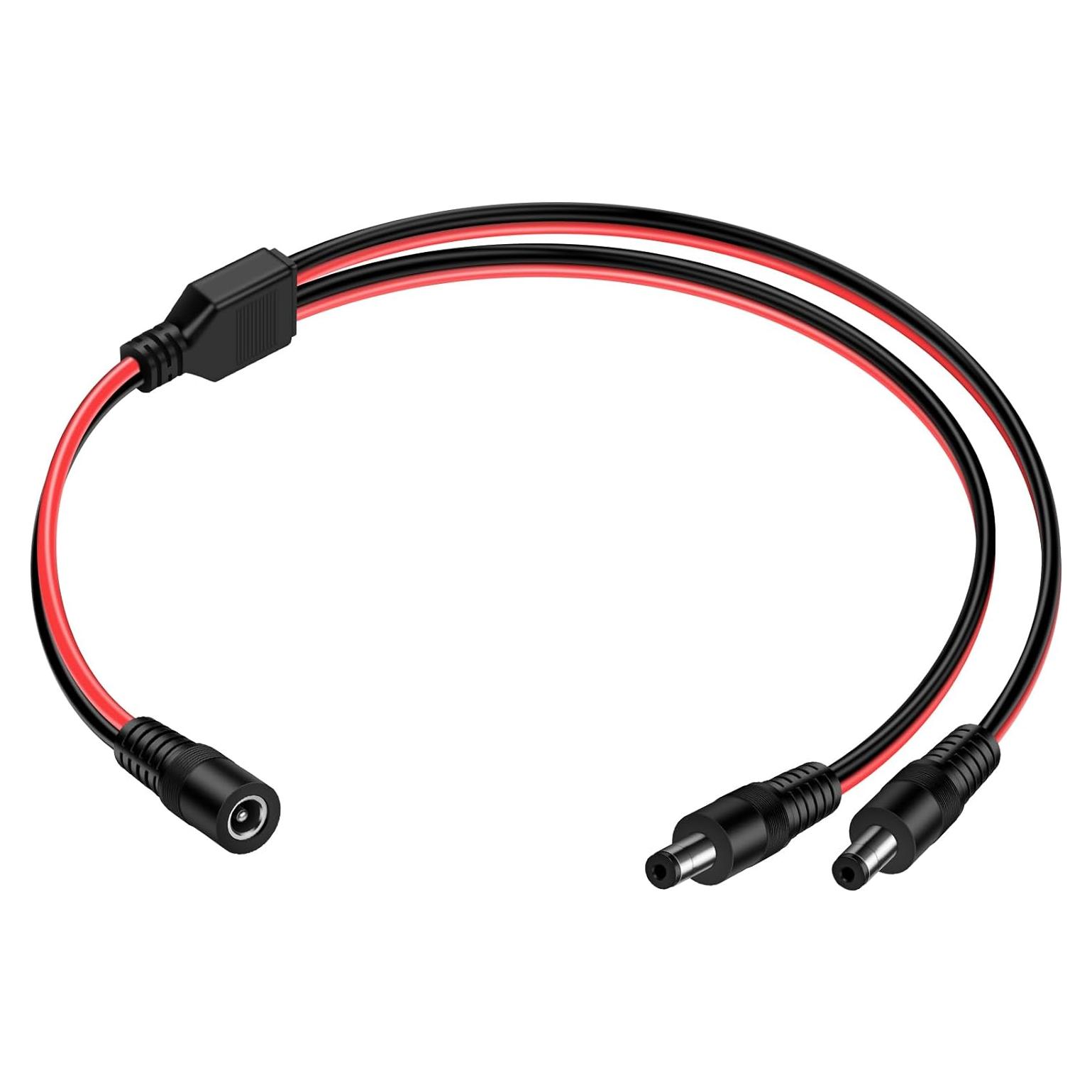 Divisor de Alimentación DC 5.5mm iGreely 1Hembra 2Machos 45cm