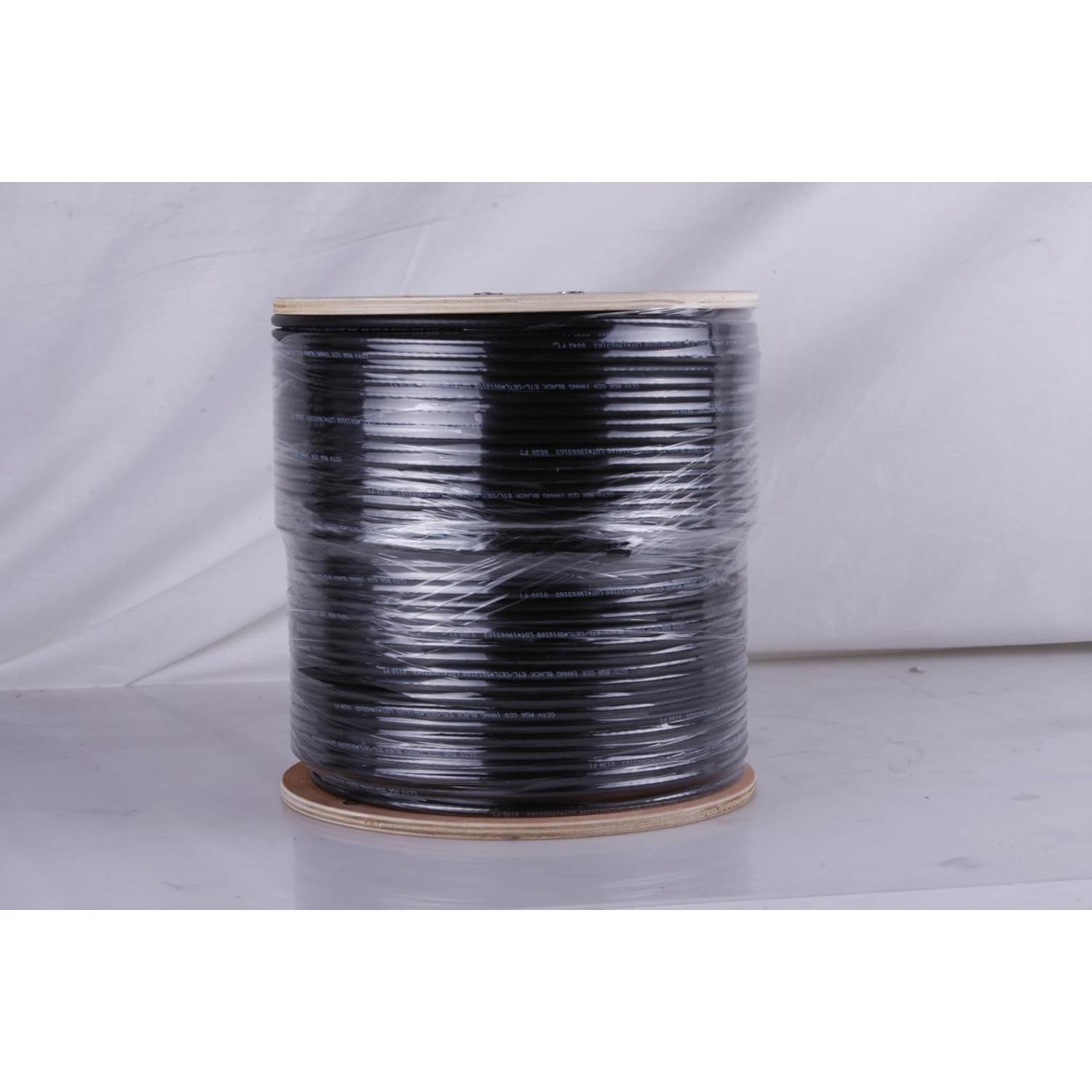 Cable Coaxial Blindado RG6U 75 Ohmios Five Star 304.8m Negro