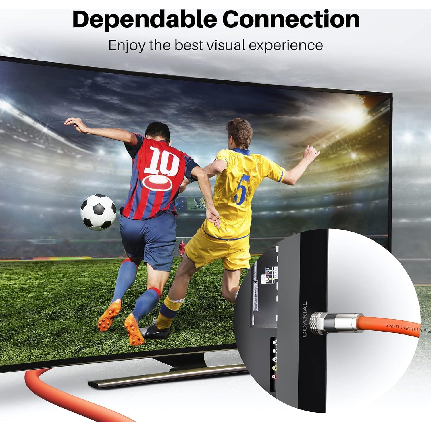 Cable Coaxial GEARit RG6 70 Ohm 30.48m para Entierro Directo