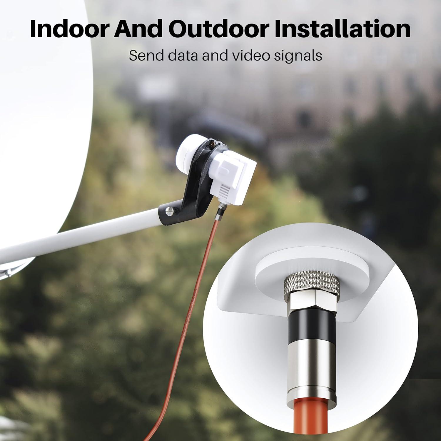 Cable Coaxial GEARit RG6 70 Ohm 30.48m para Entierro Directo