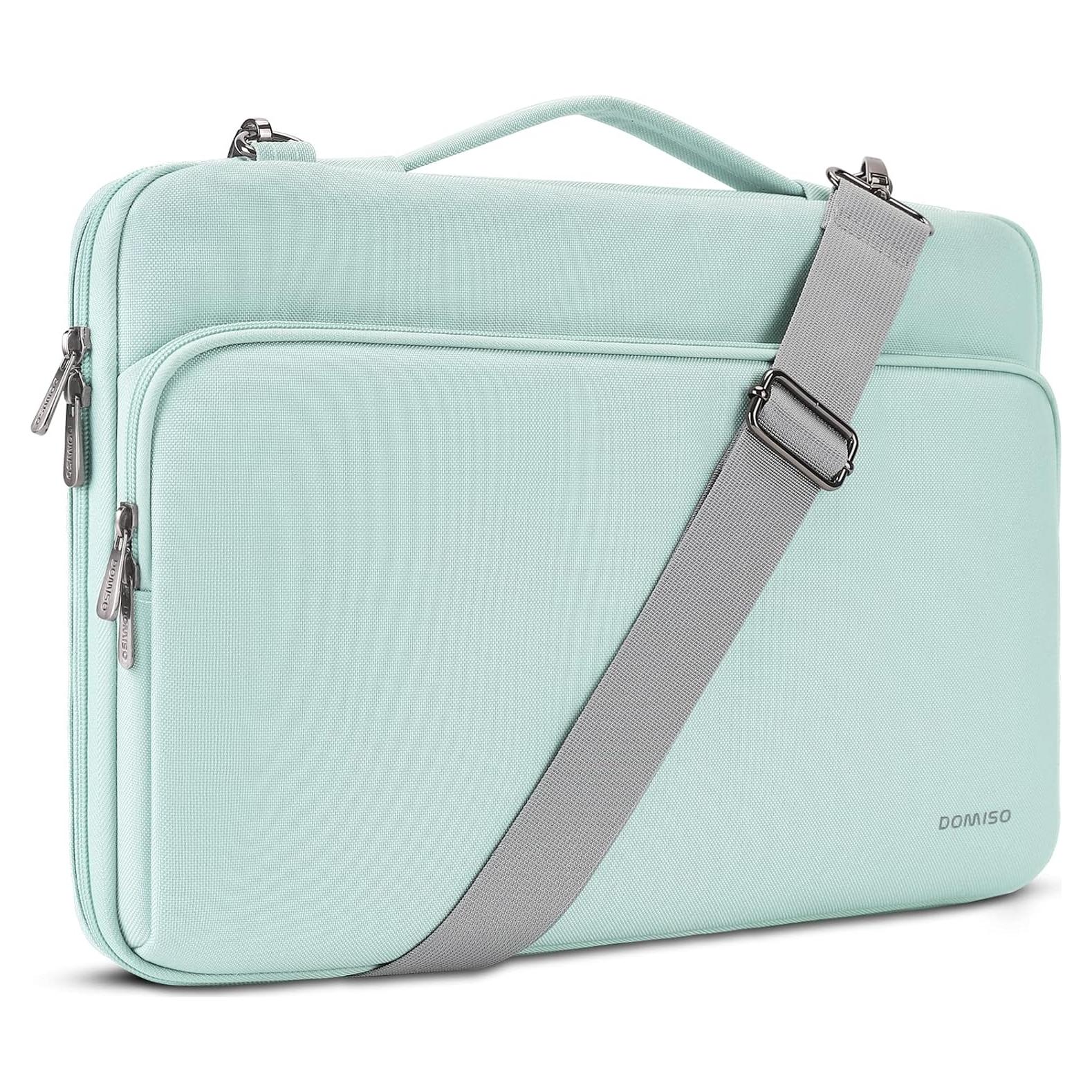 Funda para Laptop 14" DOMISO Impermeable Verde Menta Acolchada
