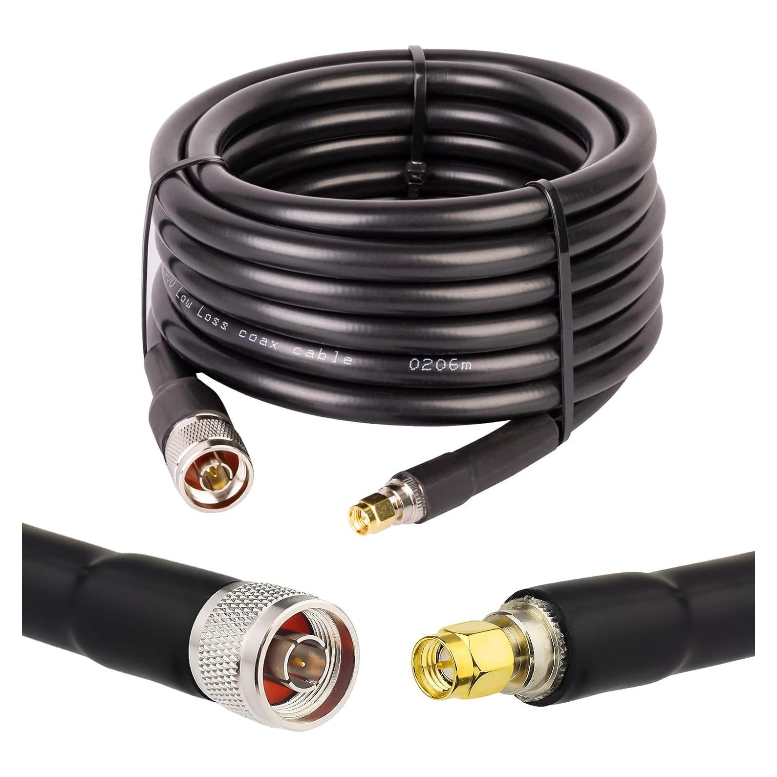 Cable Coaxial KMR400 4.57m SMA Macho a N Macho XRDS-RF