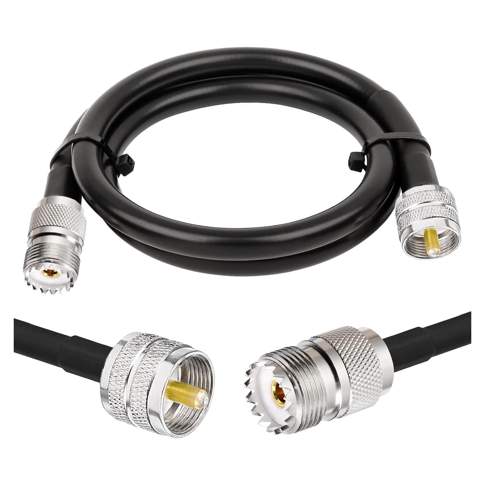 Cable Coaxial RG8X 0.91m SO239 a PL259 Wlaniot