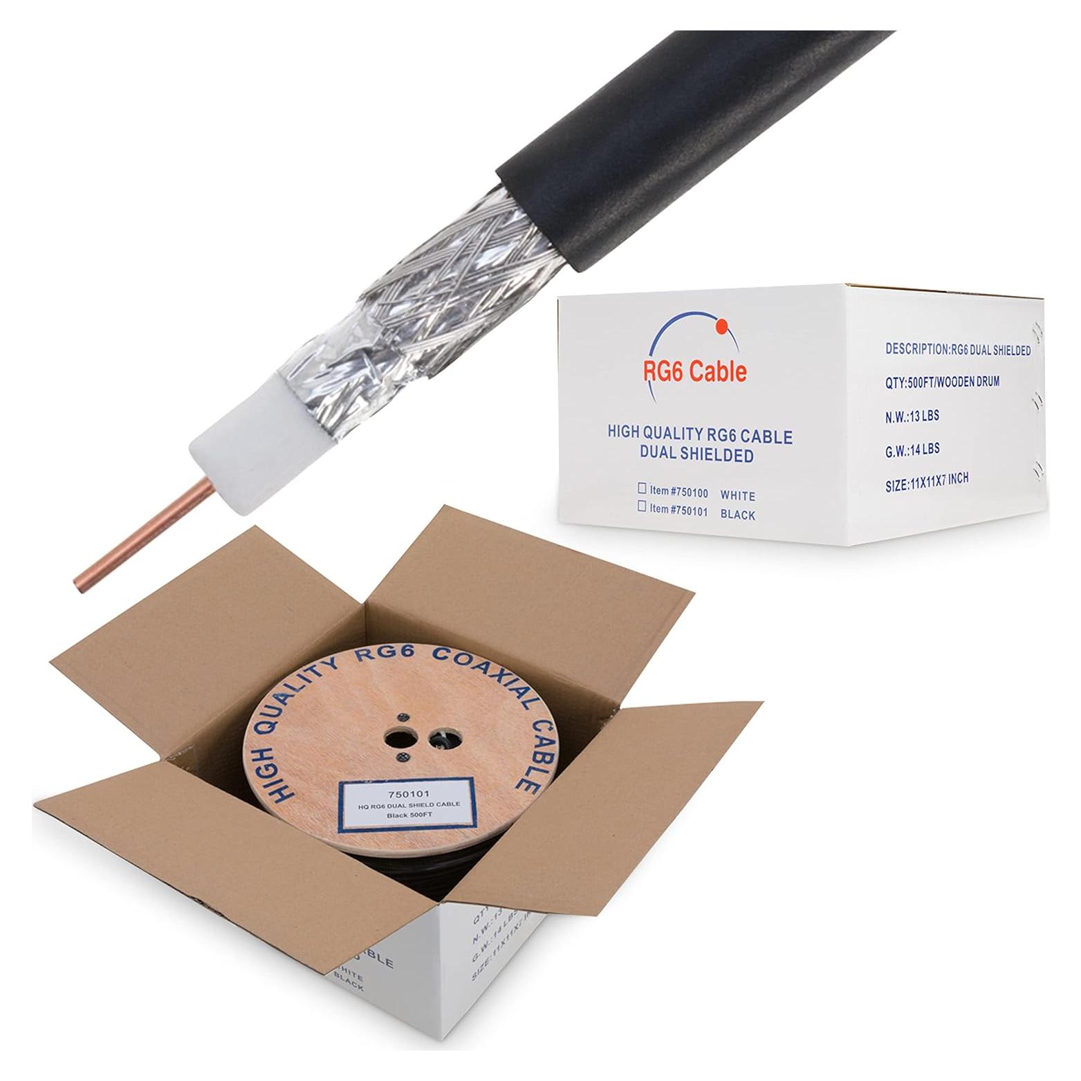 Cable Coaxial RG6 Doble Blindaje 152.4m Cables Direct Online