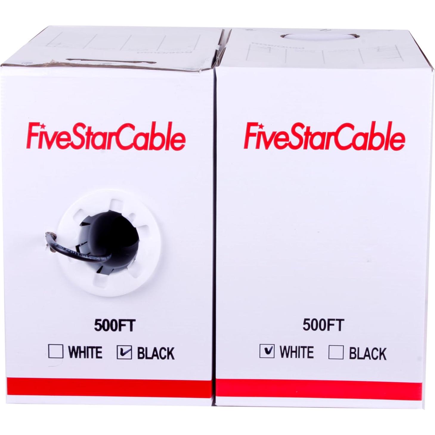 Cable Coaxial RG6 152.4m Cuádruple Apantallado FiveStarCable