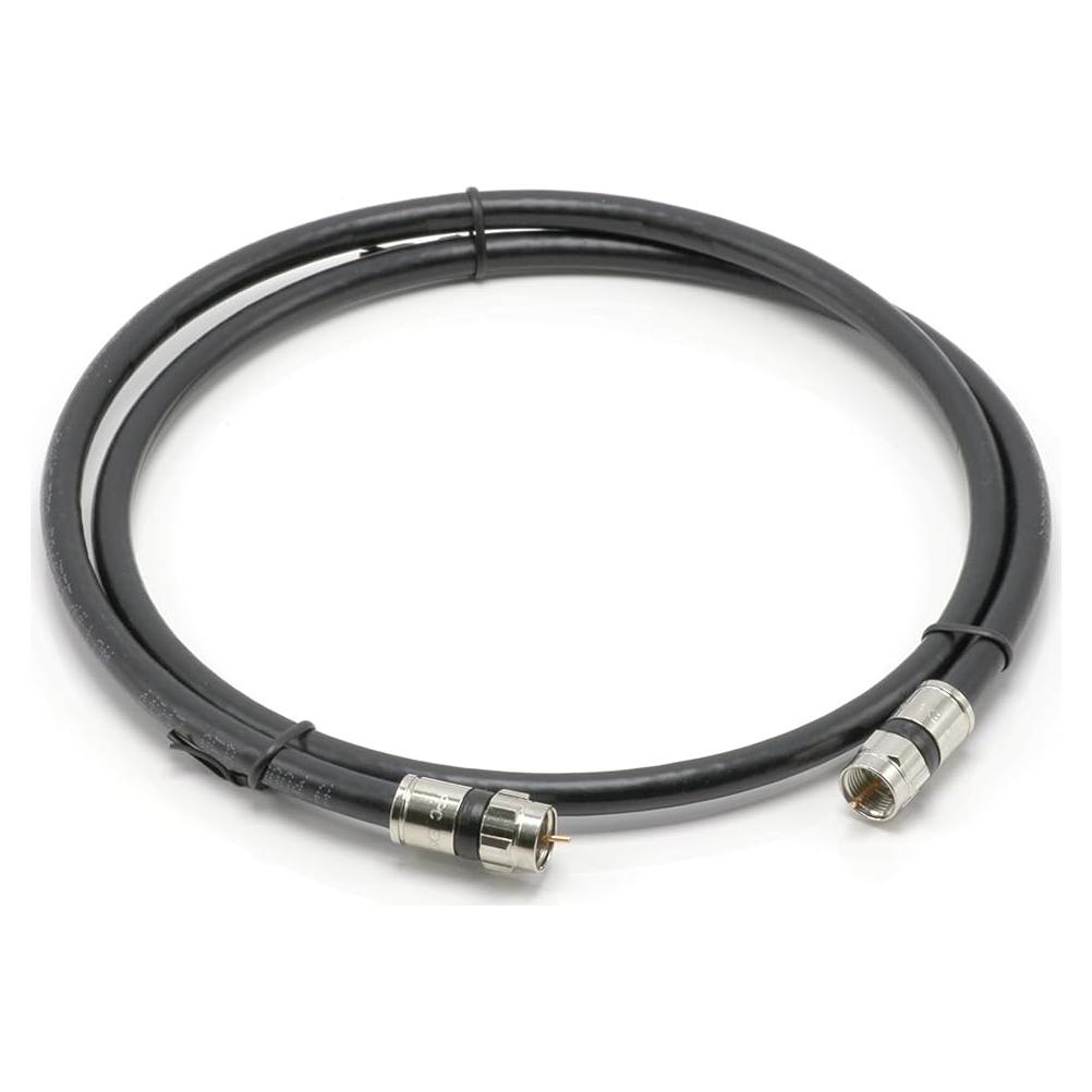 Cable Coaxial RG6 1 Pie THE CIMPLE CO Conectores F-pin Negro