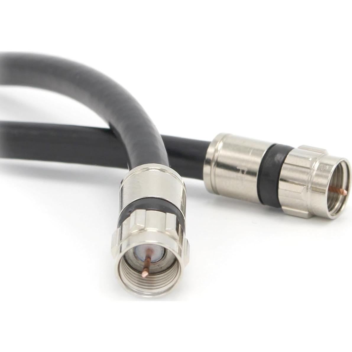 Cable Coaxial RG6 1 Pie THE CIMPLE CO Conectores F-pin Negro