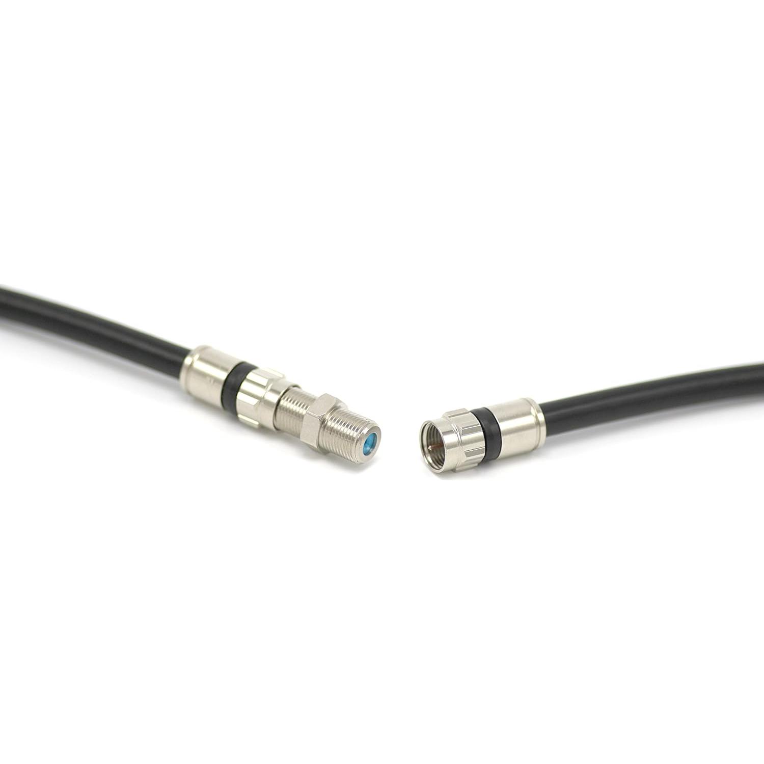 Cable Coaxial RG6 1 Pie THE CIMPLE CO Conectores F-pin Negro
