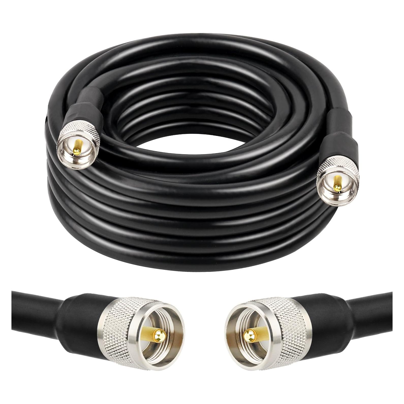 Cable Coaxial UHF KMR 400 PL-259 6.1 m XRDS-RF Baja Pérdida