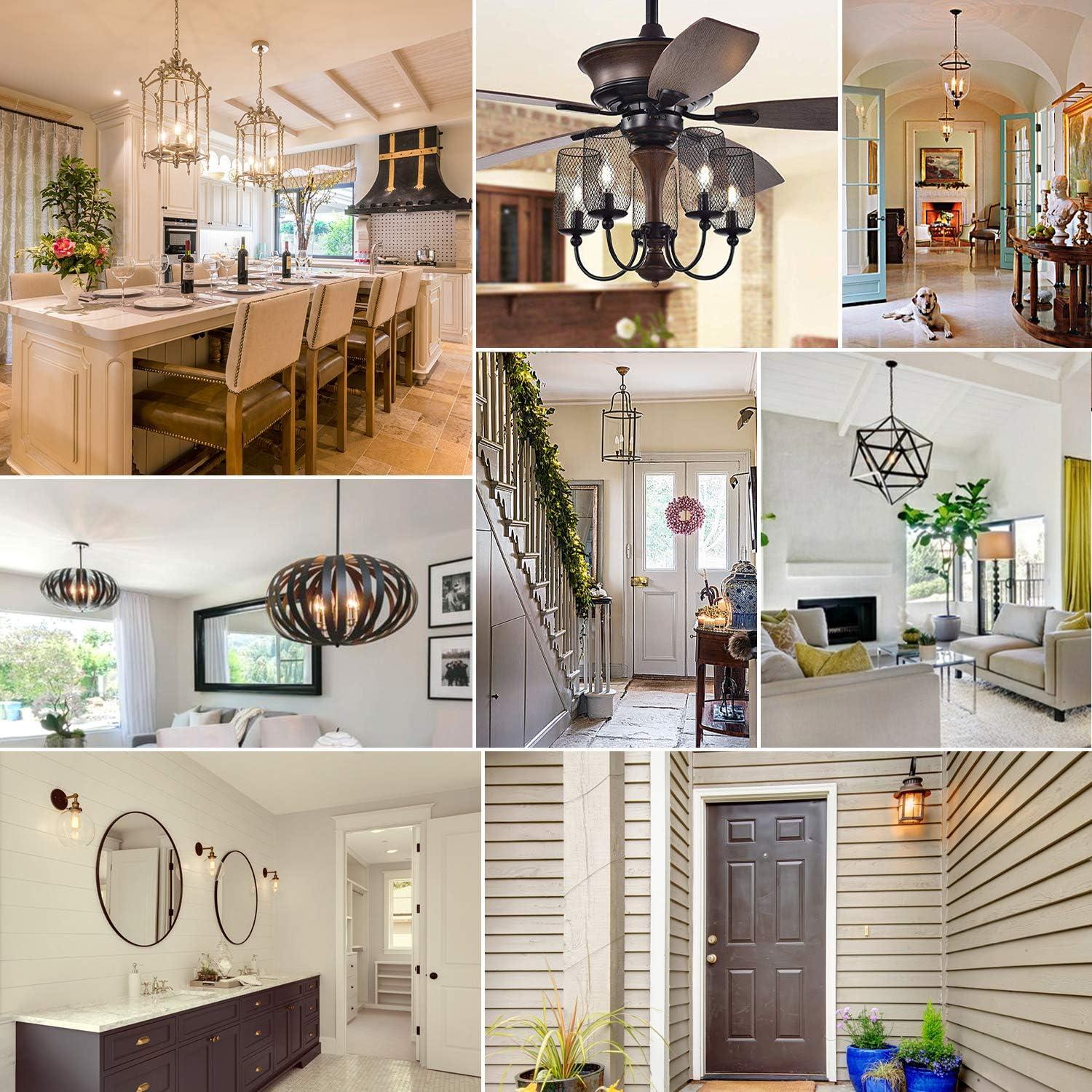 Paquete de 12 Bombillas LED E12 4W 2700K Candelabro Hueliv