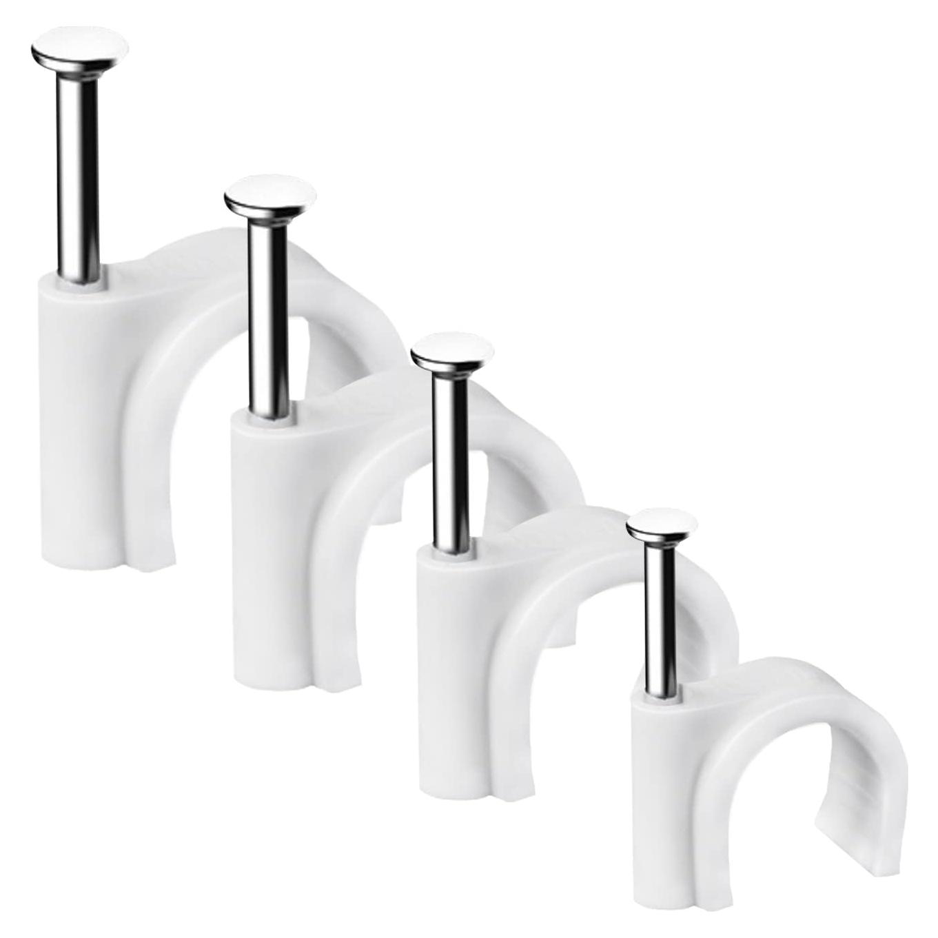 Clips para Cables Abnii 400 Pcs 4-10mm Blanco