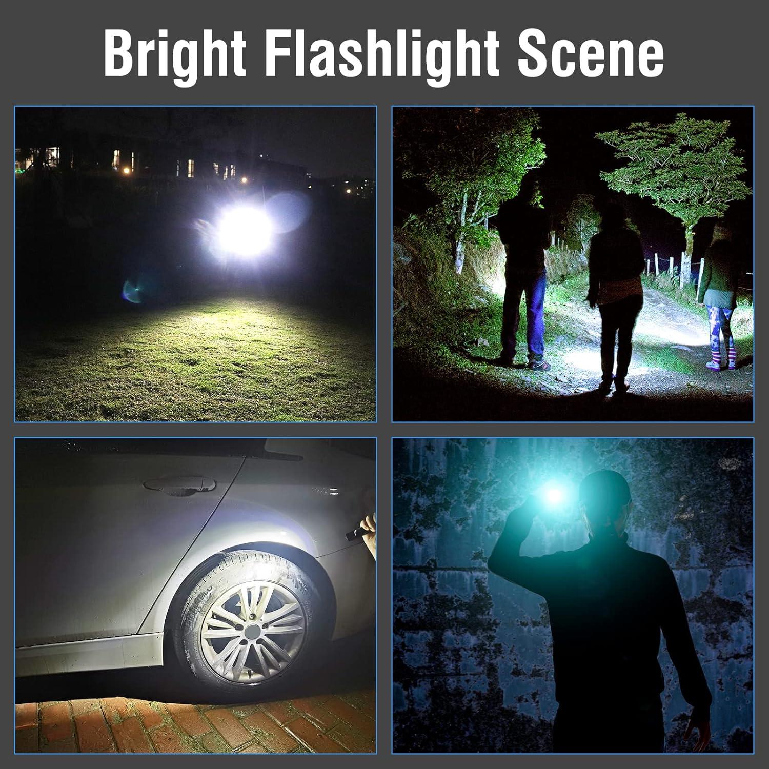 Linterna LED Mini BORUIT V7 1100 Lúmenes Recargable USB-C