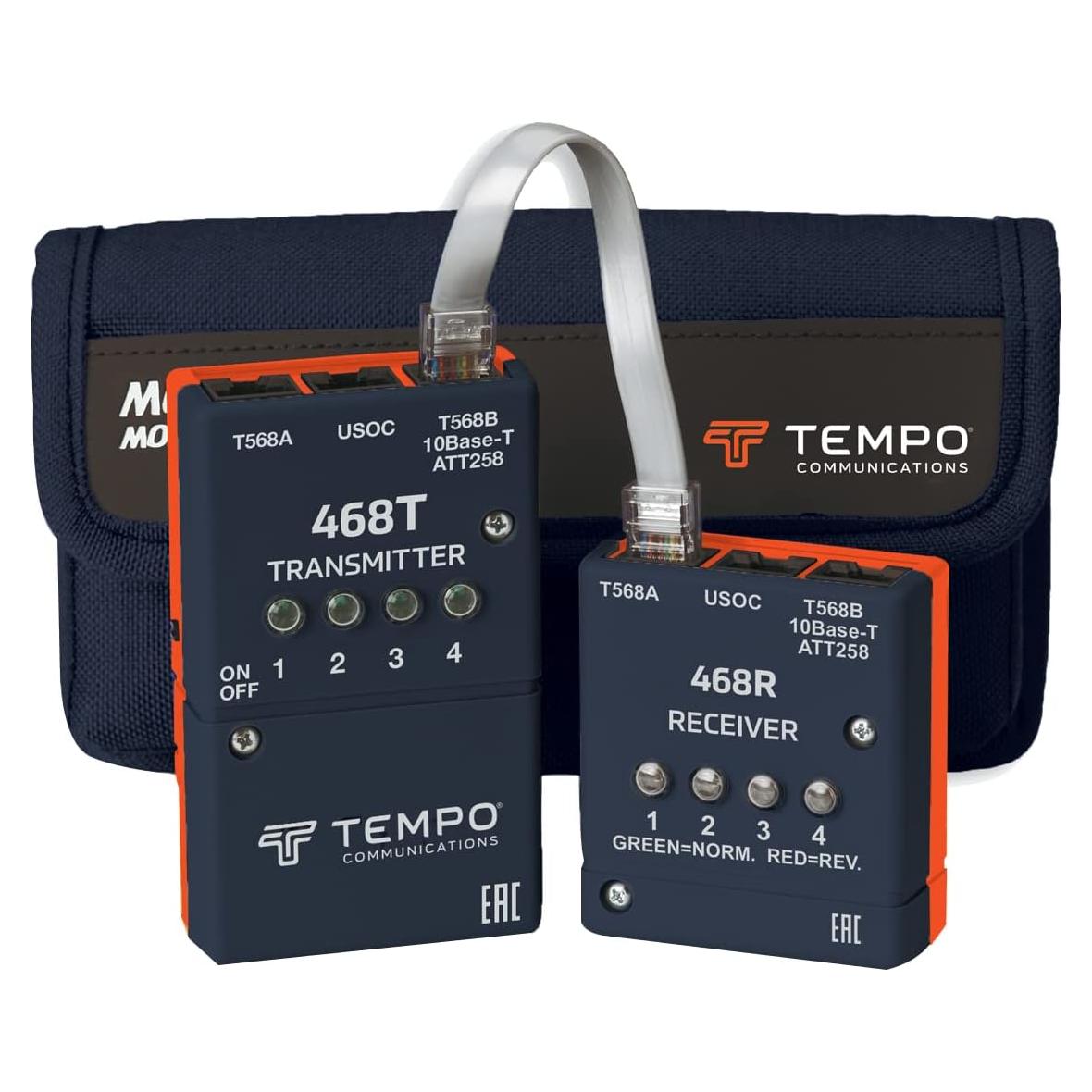 Probador de Cable de Red TEMPO 468 - Verifica Cortos y Abiertos