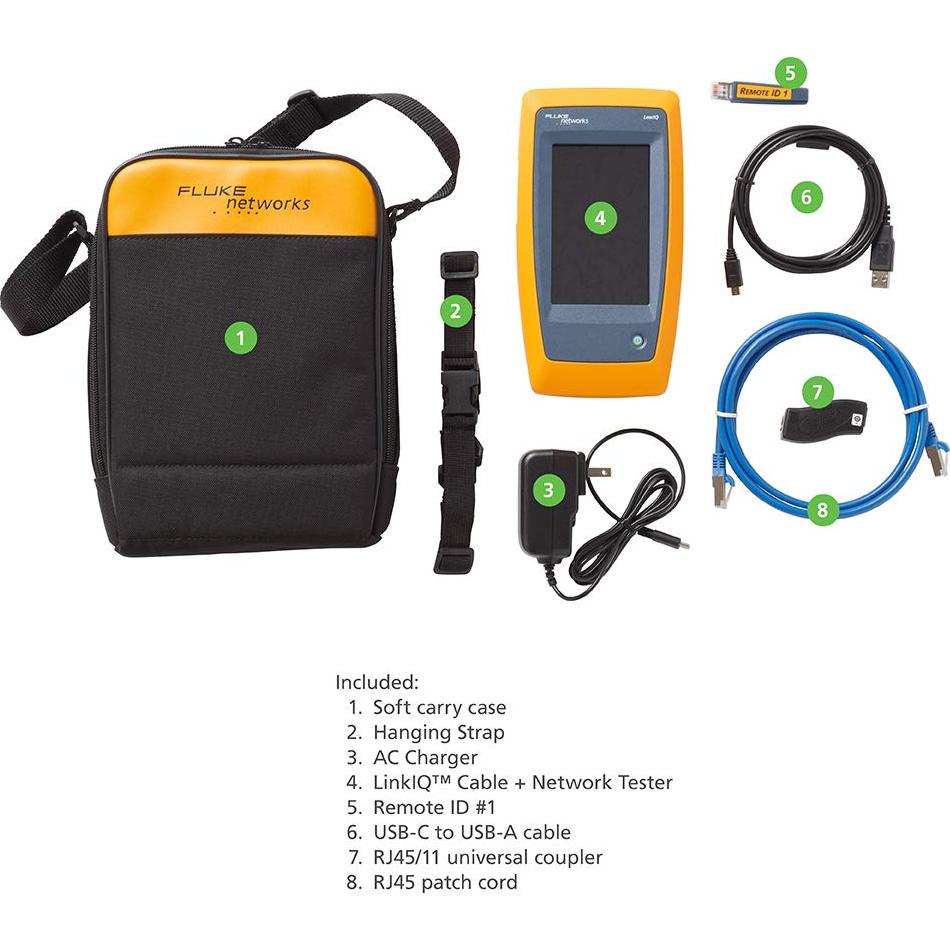 Tester de Cable y Red Fluke Networks LinkIQ LIQ-100 10G