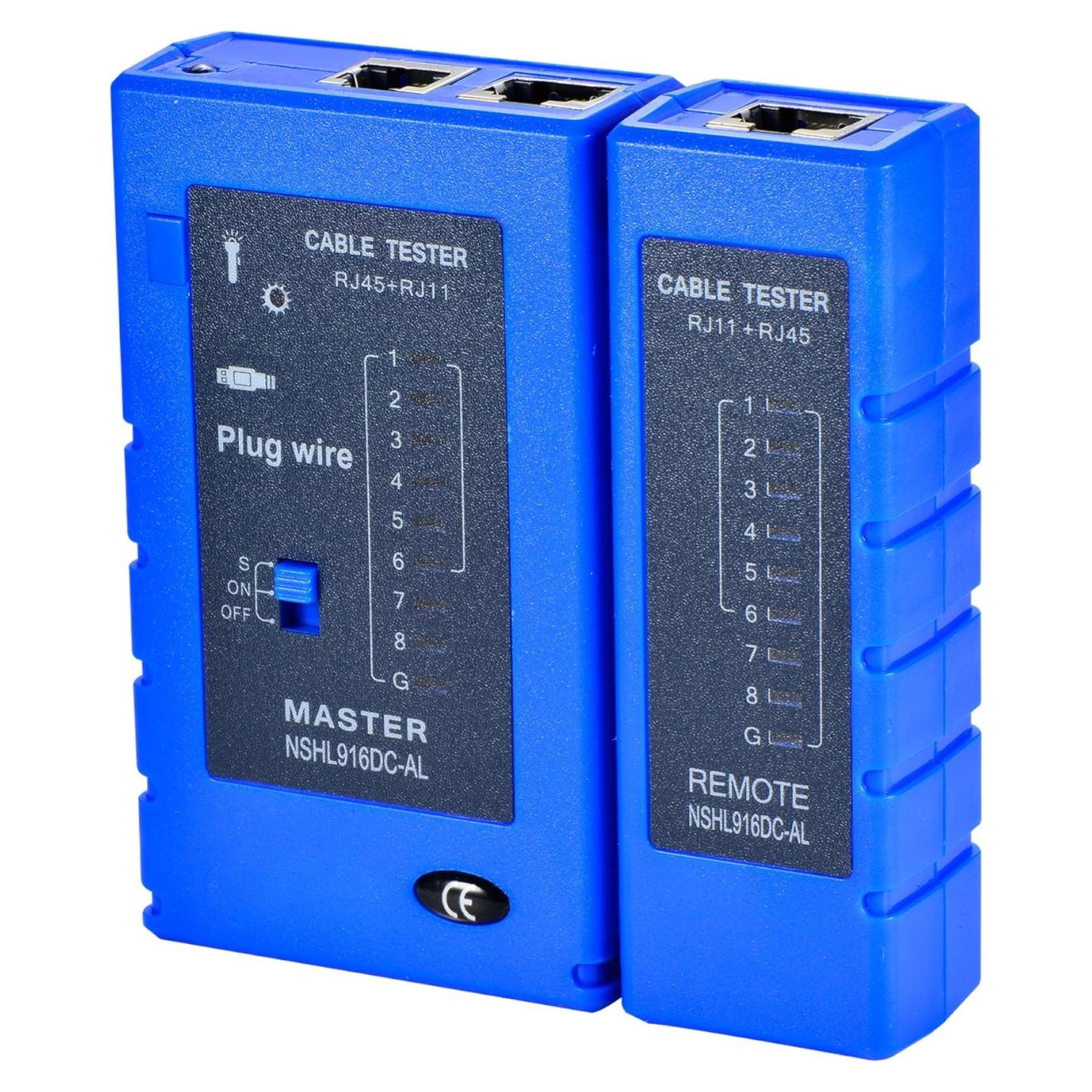 Probador de Cable de Red Optimal Shop RJ45 RJ11 CAT5 CAT6