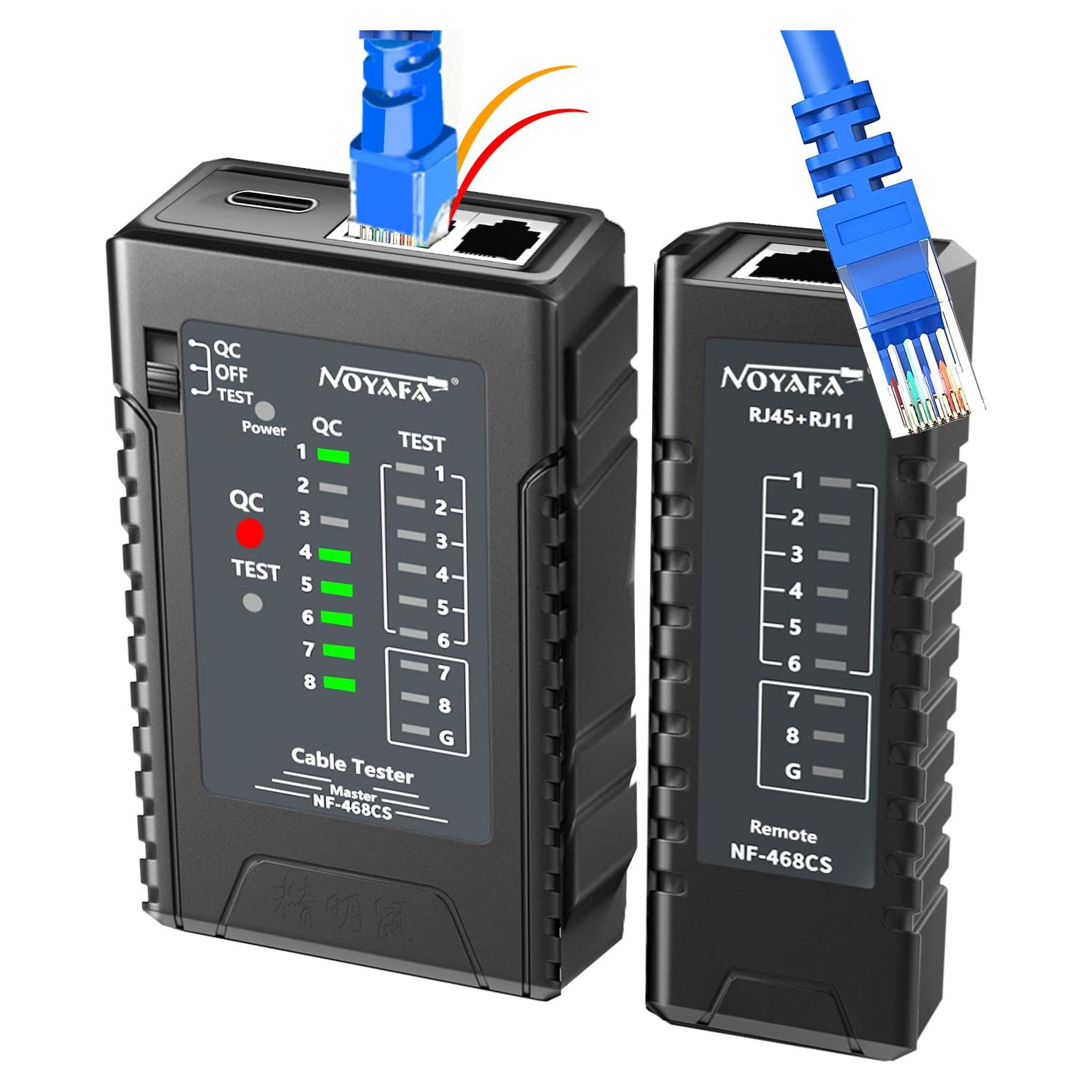 Probador de Cable de Red NF-468CS RJ45/RJ11 - Continuidad Ethernet