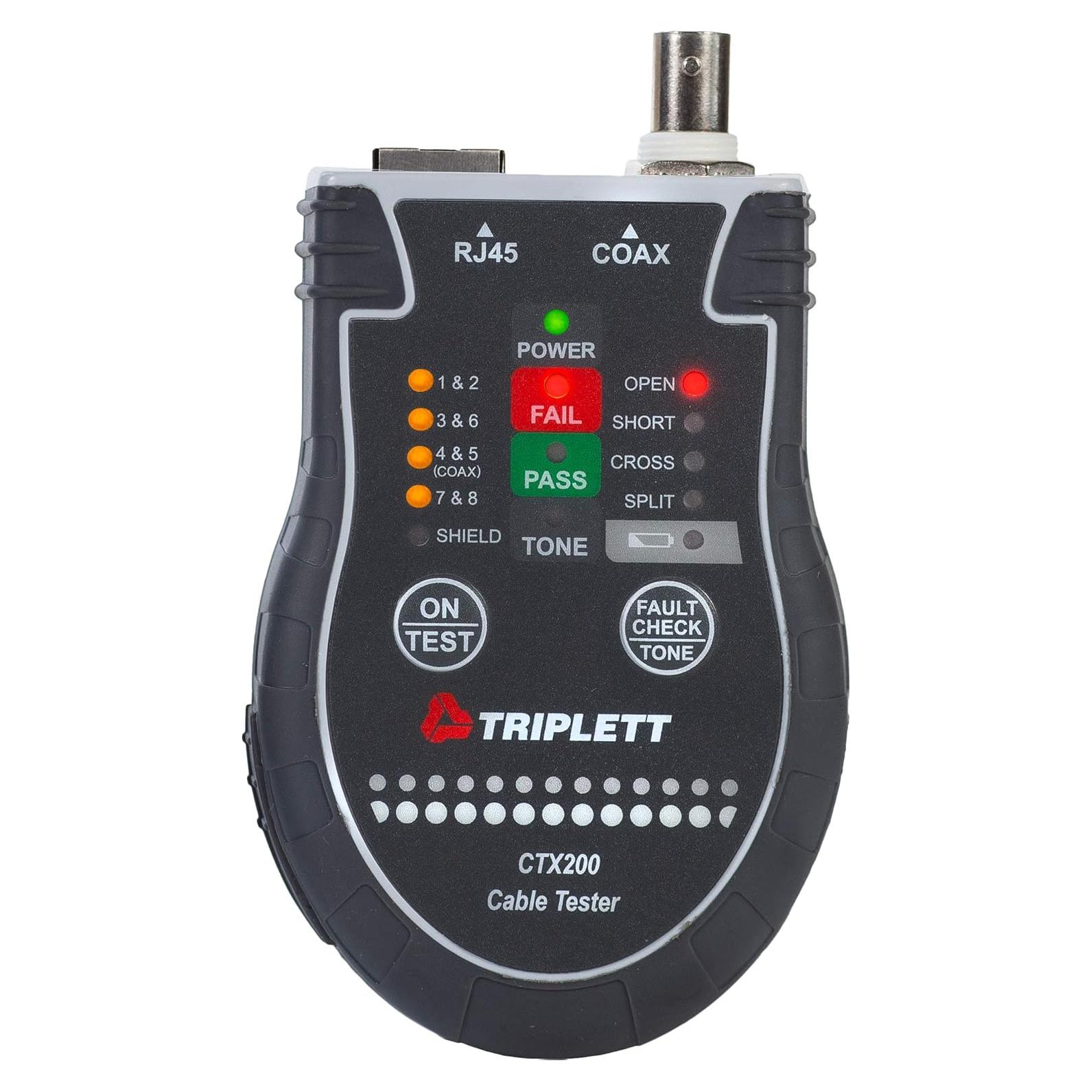 Probador de LAN Triplett CTX200 para RJ45 y Coaxiales