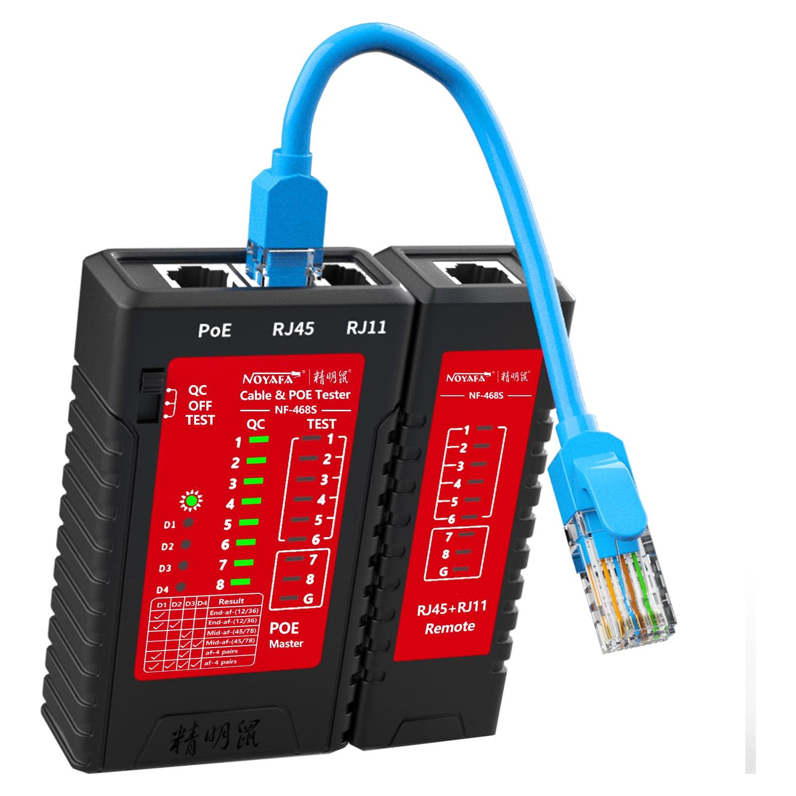 Probador de Cable de Red Noyafa NF-468S RJ45 RJ11 RJ12