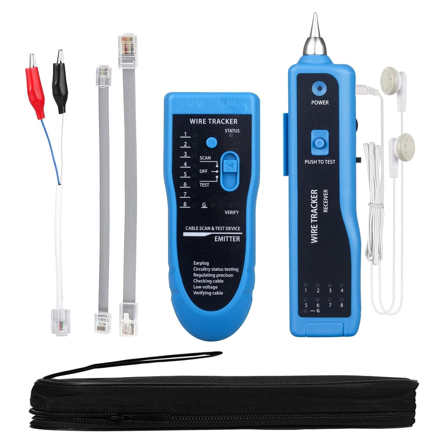 Probador de Cable de Red Moocci RJ45 RJ11 - Trazador de Tonos