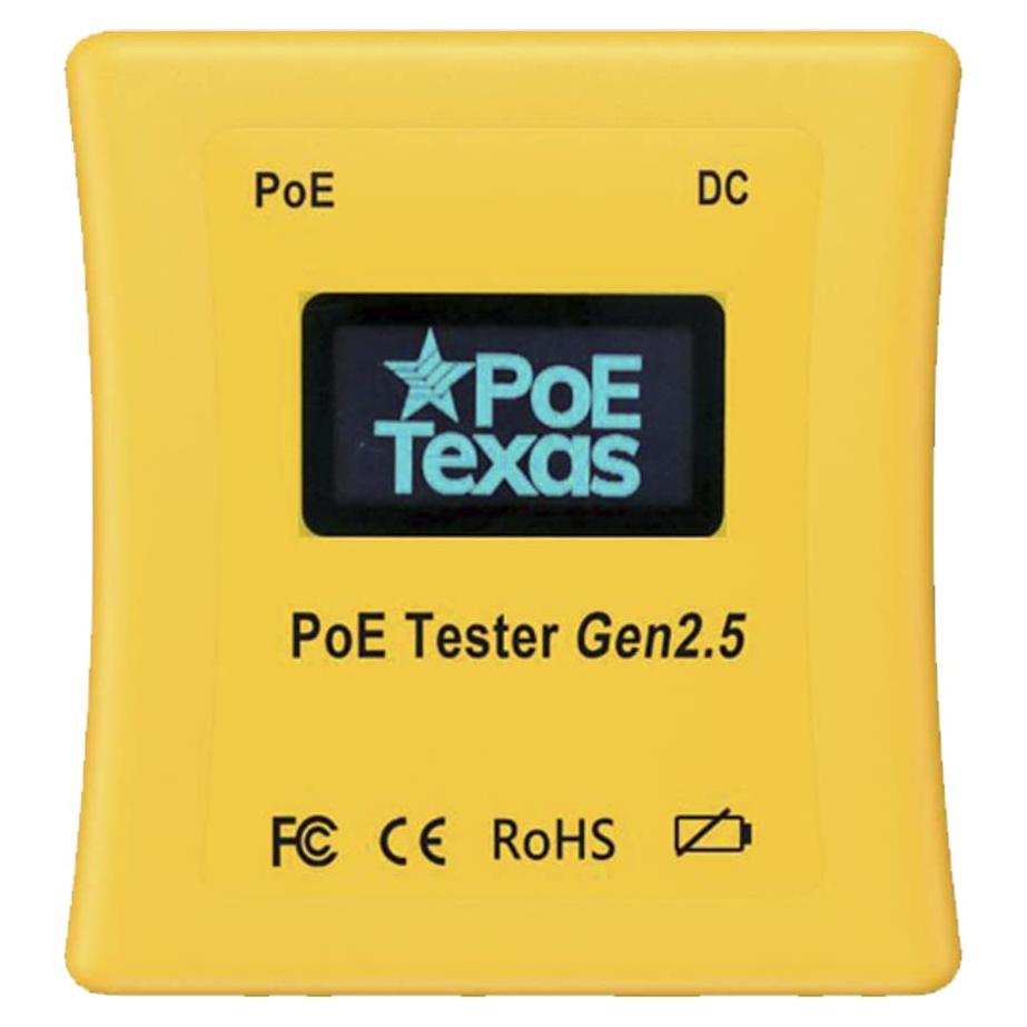 Probador PoE Gen2.5 PoE Texas - Medición de Voltaje y Corriente