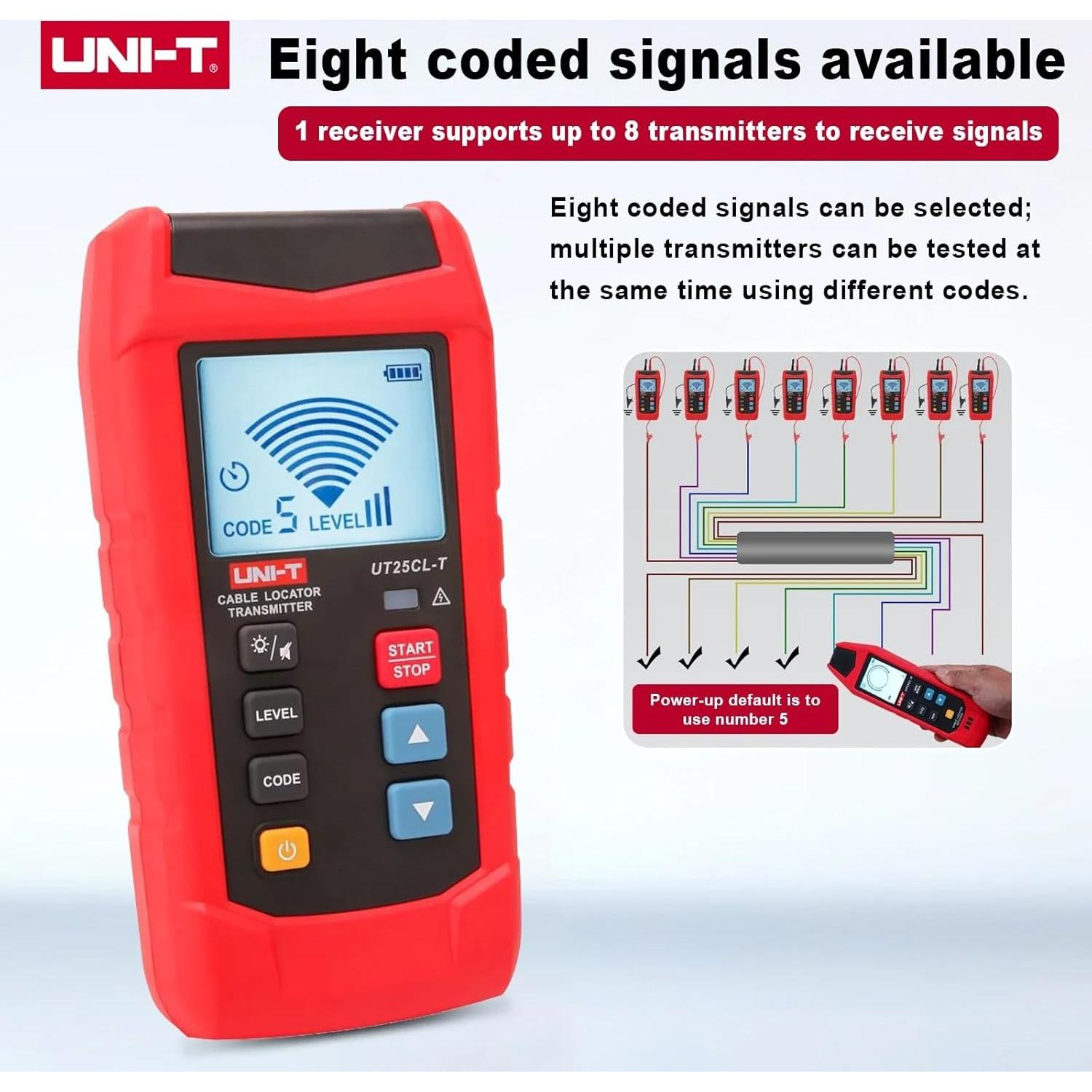 Localizador de Cable UNI-T UT25CL con Detección de Cortocircuitos