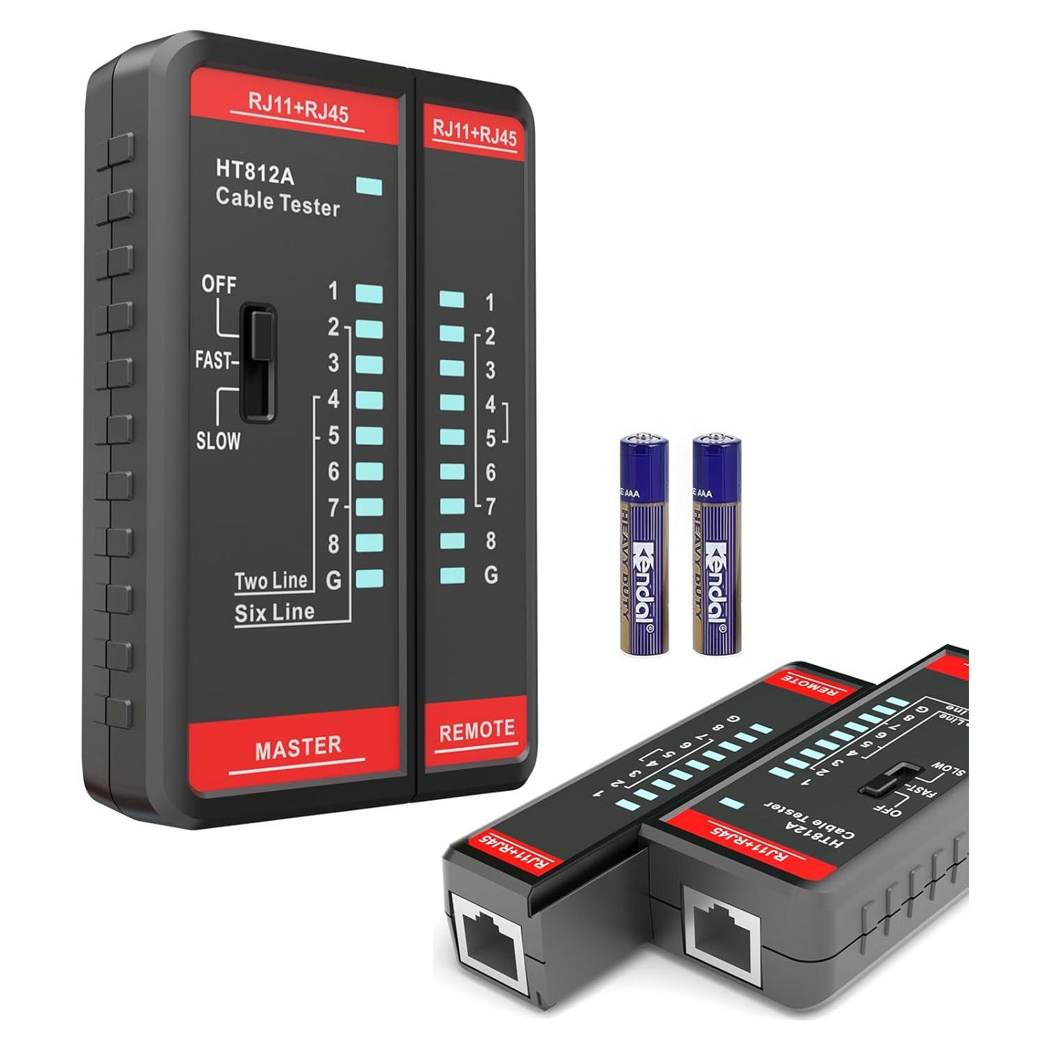 Probador de Cable de Red Intendvision RJ45 y RJ11 CAT5/CAT6