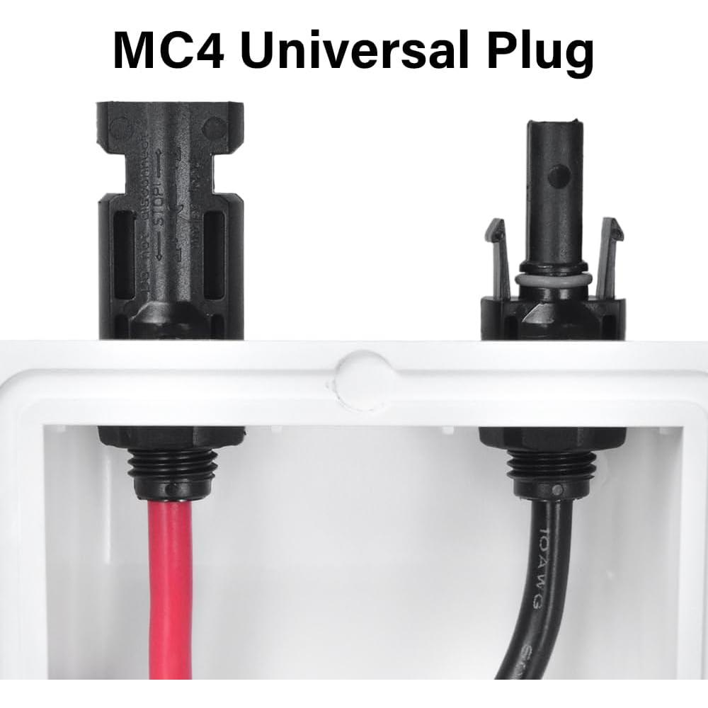 Entrada de Cable Solar Doble ABS 10ft IP68 para RV y Barco