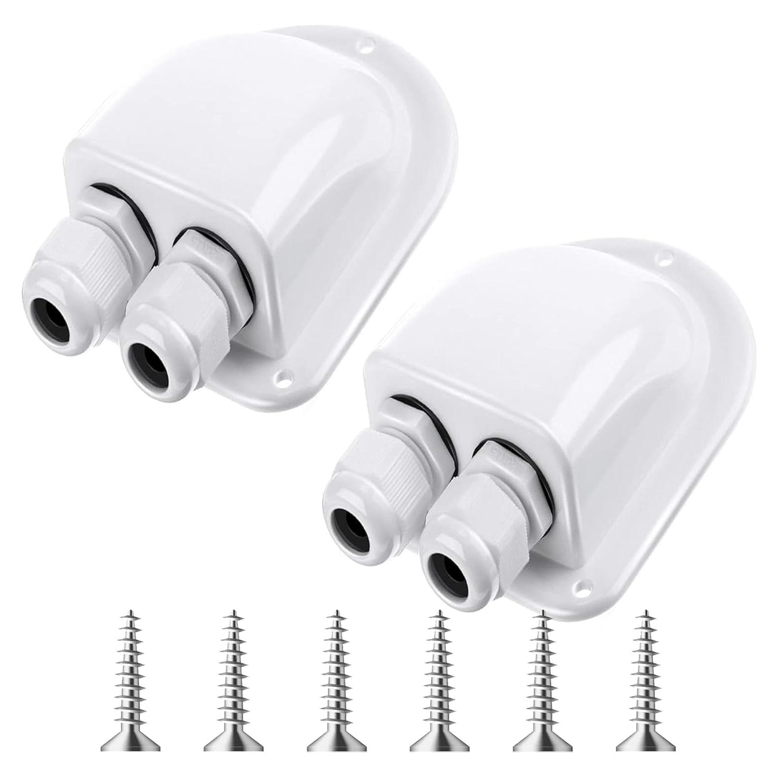 Entrada de Cable Solar Doble Enhon Blanca 110x90mm Impermeable