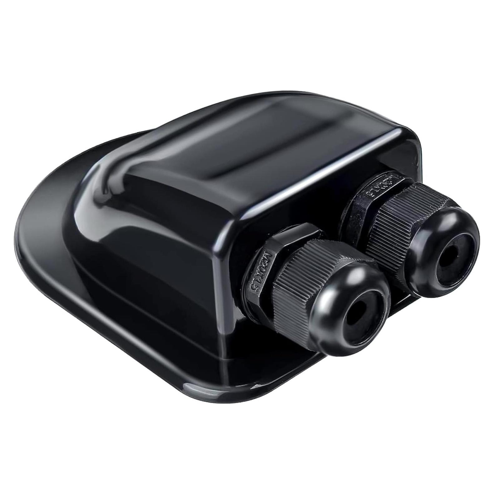 Cubierta Conector Doble Cable Solar ABS Impermeable 11.3x9.3cm