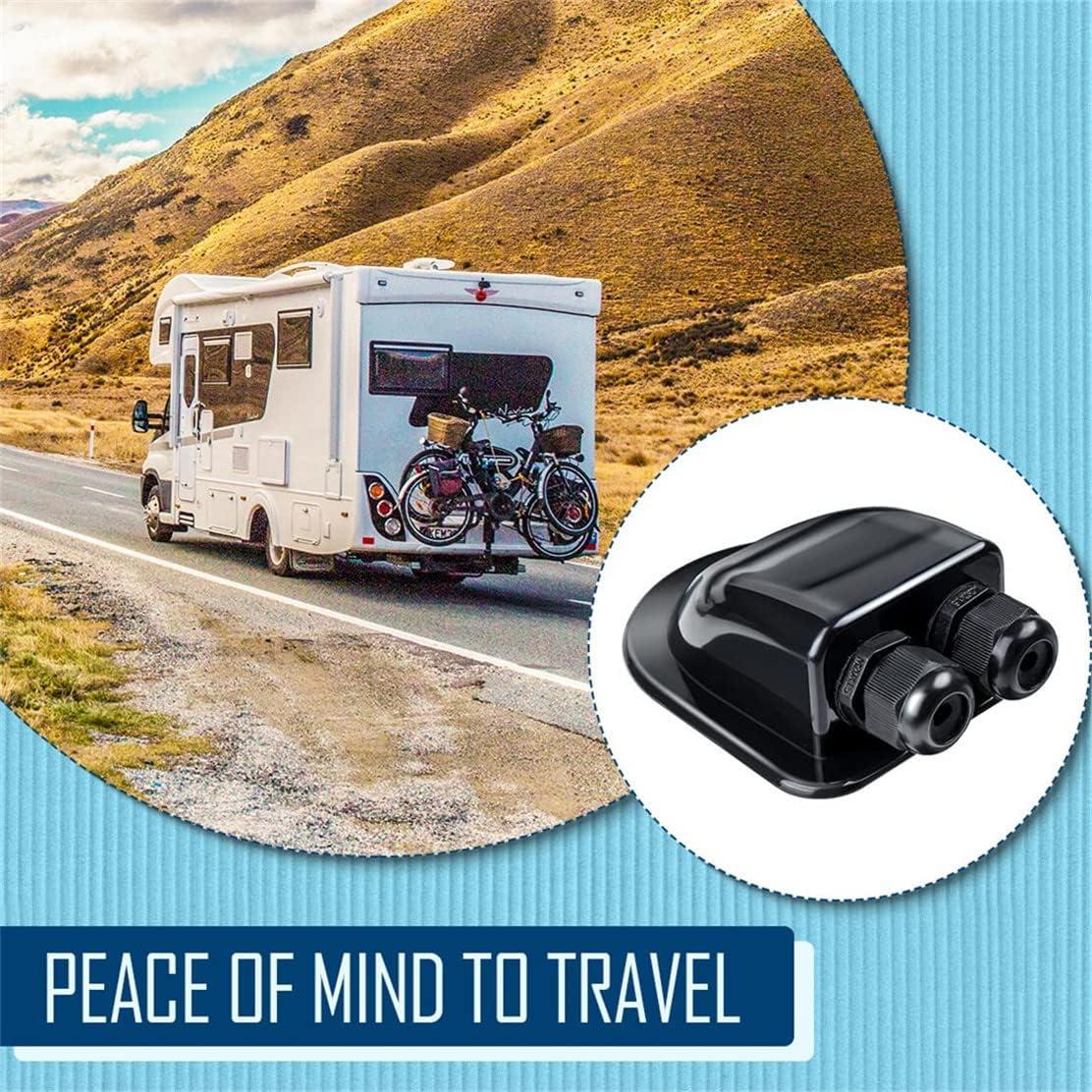 Cubierta Conector Doble Cable Solar ABS Impermeable 11.3x9.3cm