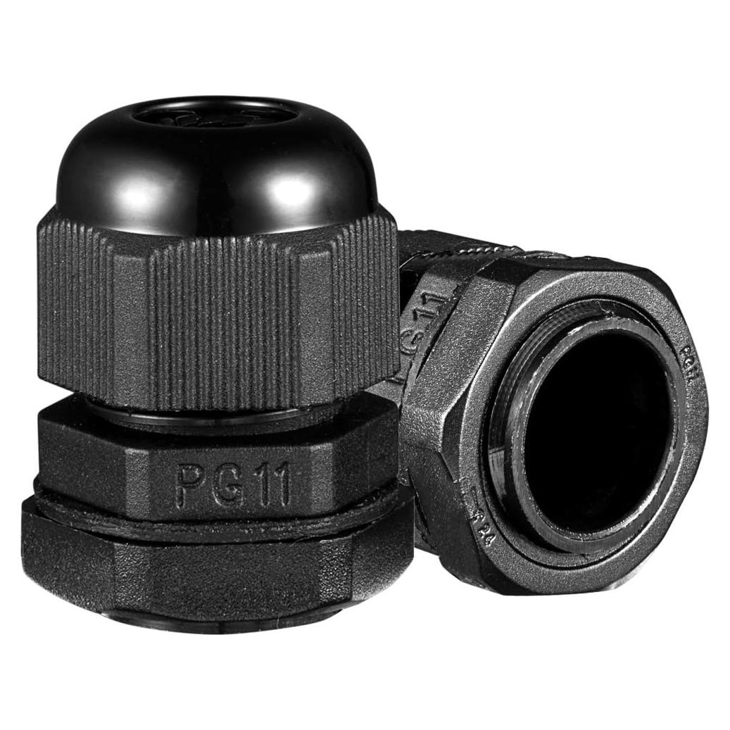 Tuerca de Cable PG11 uxcell 10 Pcs Impermeable IP68 Nylon 5-10mm