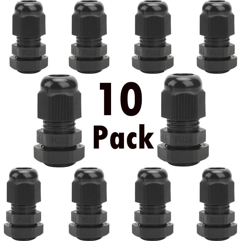 Conector de Cable PG 13.5 Nylon Impermeable IP68 10PCS