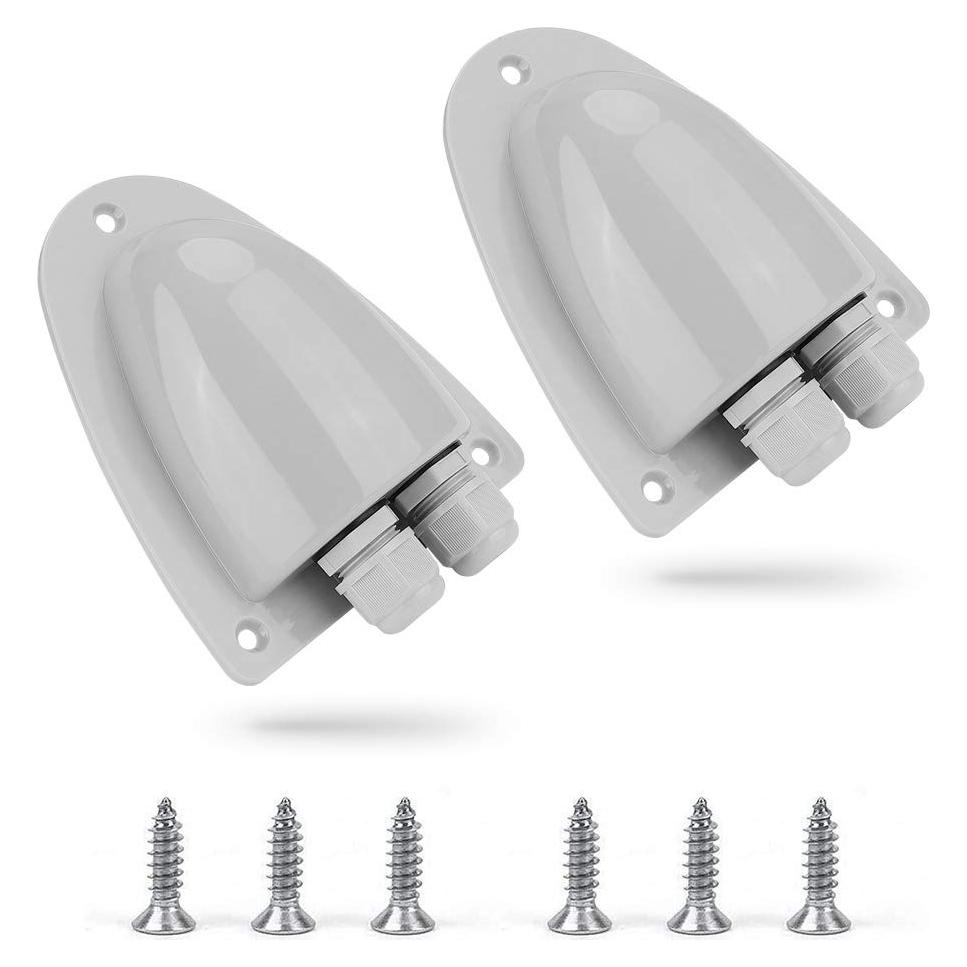 Caja de Entrada de Cable Doble Solar BougeRV ABS Impermeable