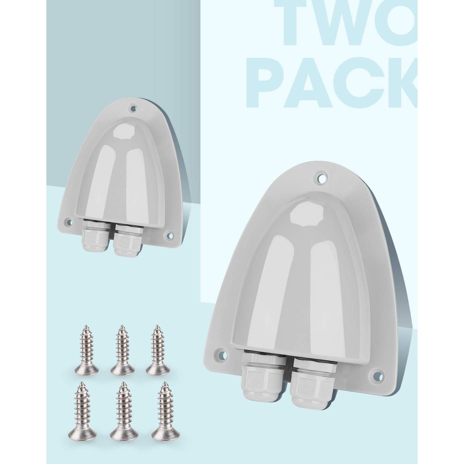 Caja de Entrada de Cable Doble Solar BougeRV ABS Impermeable